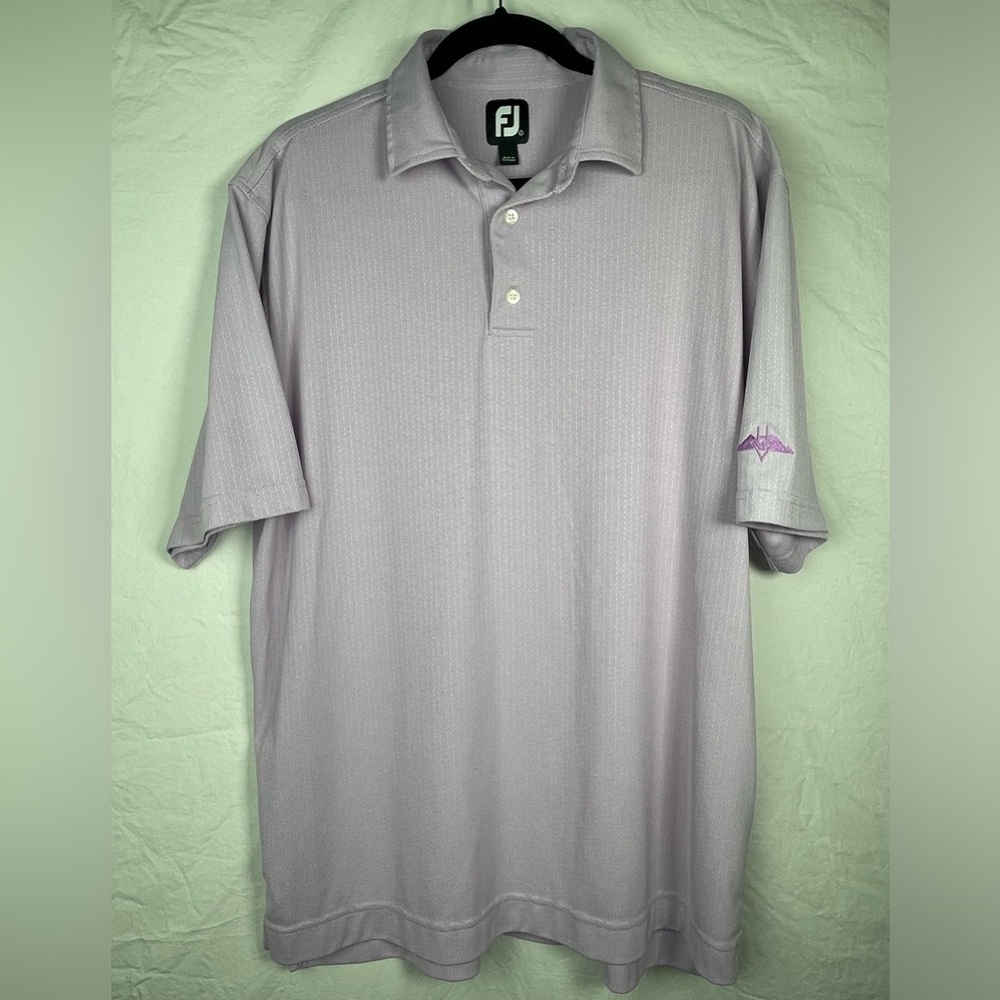 Men's L FootJoy Collared Golf Polo Shirt Purple/Lilac